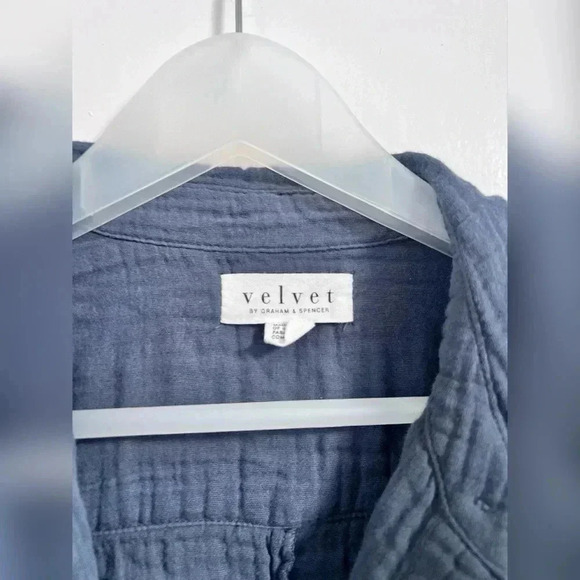 Velvet Elia cotton blue gauze jumpsuit Size XS $346 - Picture 6 of 7